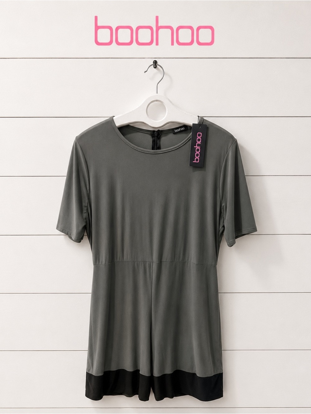 Boohoo Colorblock Romper – NWT – Size 18